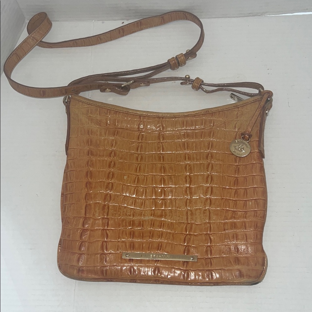 Brahmin Crocodile-Embossed Shoulder Bag